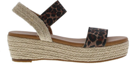 Wayra espadrille elastiek | dames | maat: | imitatieleer - maat 40 Bruin