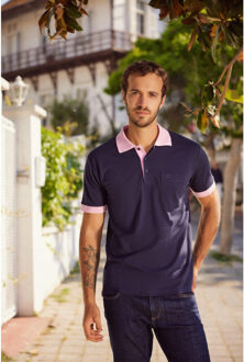 WB Comfy heren polo shirt korte mouw Blauw - XL