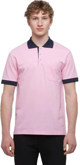 WB Comfy heren polo shirt korte mouw Roze - L