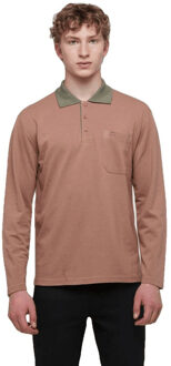 WB Comfy polo shirt long sleeve Bruin - M