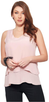 WB Top dames passiebloem blouse Roze - 36