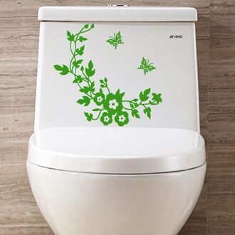 Wc Bloem Kan Verwijderen Muur Sticker Koelkast Wc Keuken Muur Sticker. groen