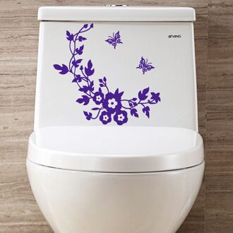 Wc Bloem Kan Verwijderen Muur Sticker Koelkast Wc Keuken Muur Sticker. paars