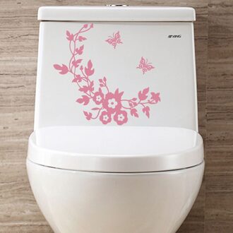 Wc Bloem Kan Verwijderen Muur Sticker Koelkast Wc Keuken Muur Sticker. Pale roze
