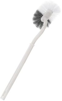 Wc Borstel Flexibele Zachte Haren Plastic Lange Handvat Geen Doodlopende Wc Borstel Badkamer Schoonmaken Tool wit