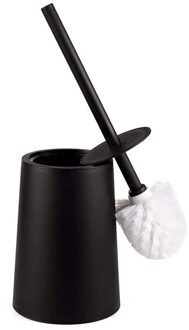 Wc Borstel Houder Set Toiletpot Borstel Met Houder Zwart Voor Badkamers Modern Met Deksel En Lange handvat