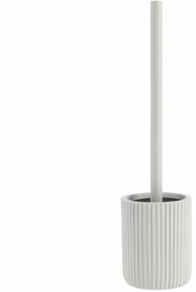 WC borstel met houder 101 series - wit - geribbeld - PS - 9 x 37 cm - toiletborstel