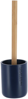 WC borstel met houder 102 series - blauw - bamboe - 37cm