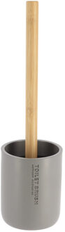 WC borstel met houder 102 series - grijs/bamboe - PS - 10,4? x 36 cm - toiletborstel