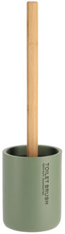 WC borstel met houder 102 series - groen/bamboe - PS - 10,4? x 36 cm - toiletborstel