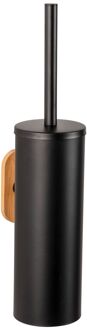 Wc-borstel Met Houder Orea - Rvs/bamboe - Zwart Mat