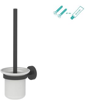 Wc-borstel Met Houder - Rvs - Zwart Mat