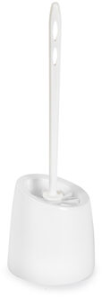 Wc Borstel - met houder - wit - kunststof - toiletborstel - 37 cm