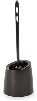 Wc Borstel met houder - zwart - kunststof - toiletborstel