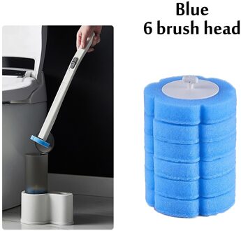 Wc-Borstel Met Vervangbare Borstelkop Eenmalige Vervanging Borstelkop Zonder Dode Hoeken Toiletborstel F
