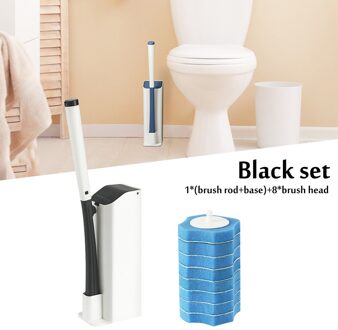 Wc-Borstel Met Vervangbare Borstelkop Eenmalige Vervanging Borstelkop Zonder Dode Hoeken Toiletborstel