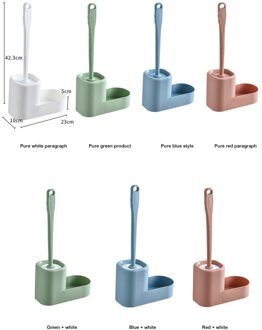 Wc Borstel Set Wc Borstel Huishoudelijke Lange Handvat Punch-Gratis Zachte Vacht Wassen Wc Borstel Wc Geen Dode hoek Set wit