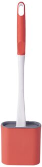 Wc Borstel Water Lekvrije Met Base Siliconen Wc Platte Kop Flexibele Zachte Haren Borstel Met Sneldrogend Houder Set