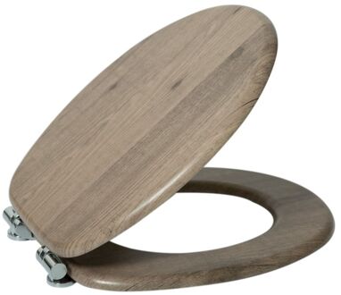 Wc-bril - Mdf - Softclose - Verstelbaar - Donkere Eik