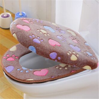 Wc Kussen Rits Toilet Seat Cover Twee Stuk Badkamer Accessoires Mat Huishoudelijke Verdikte Wc Cover Tapa Wc Universele bruin