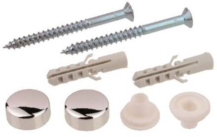 WC-montageset, verhoogde verzonken kop, chroom, 6 x 70 mm - 98846013