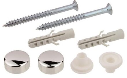 WC-montageset, verhoogde verzonken kop, chroom, M6 x 70 mm - 98846010