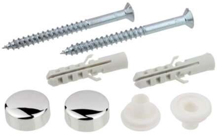 WC-montageset, verhoogde verzonken kop, chroom, M6 x 70 mm - 98846113