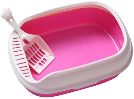 Wc Ondersteek Kattenbak Hond Lade Wc Supply Teddy Anti-Splash Hond Toilette Puppy Indoor Home plastic Zandbak Kat Roze