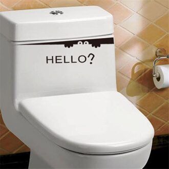 Wc Sticker Hello Creatieve Gluren Wc Stickers Muurstickers Badkamer Decoratie Milieubescherming Pvc Muur Stok
