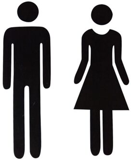 Wc Stickers Wc 3D Spiegel Sticker Grappige Wc Deur Ingang Teken Mannen Vrouwen Badkamer Diy Muur # Zh 1