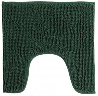 WC/Toilet Badkamerkleedje/badmat tapijt - voor op de vloer - donkergroen - 49 x 49 cm - Badmatjes