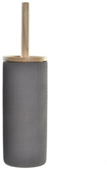 WC/Toiletborstel in houder polystone grijs 38 x 10 cm - Toiletborstels
