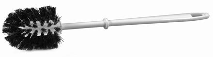 Wc/toiletborstel kunststof - zwart/wit - 37 cm - Toilet/badkameraccessoires