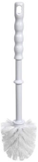 WC/Toiletborstel los - kunststof - wit - D7,5 x H35 cm - badkamer