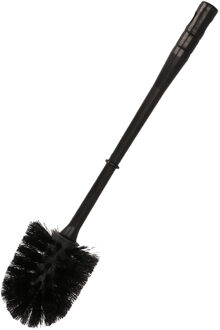 Wc/toiletborstel zwart 34 cm - kunststof - Toilet/badkameraccessoires wc-borstel