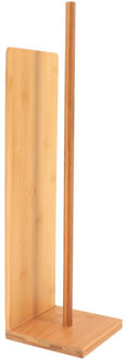 Wc/toiletrolhouder reservoir - lichtbruin - bamboe hout - 48 cm