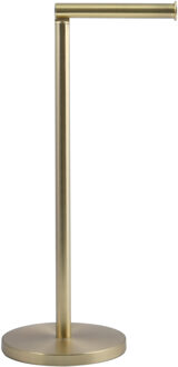 Wc/toiletrolhouder reservoir - rvs metaal - goud kleurig - 54 cm - Voor 4 rollen - Toiletrolhouders