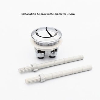 Wc Watertank Dubbele Flush Knop Plastic Ronde Wc Drukknop Installatie Diameter 38Mm Top Diameter 45Mm, FL21003