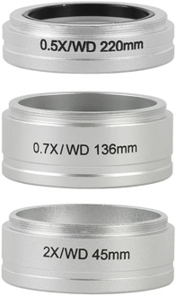 WD 0.5X 0.7X 2.0X G-AL Stereo Microscope Trinocular Microscope Auxiliary Objective Lens Barlow Lens For Nikon SMZ645 SMZ745