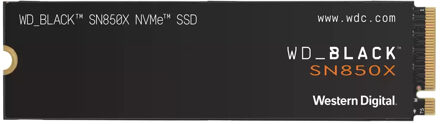 WD Hard Drive SN850X - NVME SSD - 2 TB Intern - M2 -formaat - Zwart