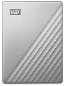 WD My Passport Ultra 2.5 inch Mobile Hard Disk Type-C Interface Metal Texture Built-in 256-bit AES Hardware Encryption 1TB Silver