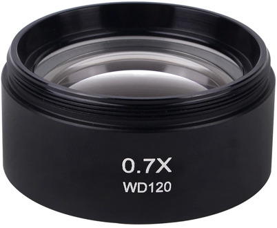 WD120 0.7X Trinocular Stereo Microscope Auxiliary Objective Lens Barlow Lens 48mm Thread