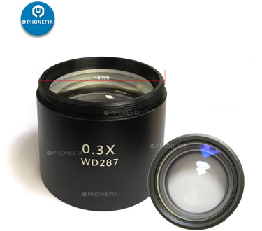WD165 WD287 WD177 0.3X 0.5X 2X 0.7X Trinocular Stereo Microscope Objective Lens for Video usb Stereo Zoom Microscope Barlow Len
