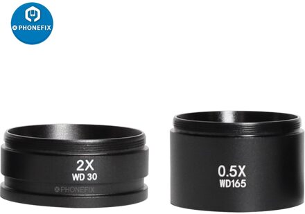 WD165 WD30 0.5X 0.7X 2.0X 1X Trinoculaire Microscoop Barlow Objectief Zoom Stereo Microscopio Camera Extra Objectief 0.5X 2.0X
