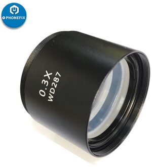 WD287 WD177 0.5X 1.0X 2.0X Microscoop Extra Lens Voor Trinoculaire Stereo Microscoop Auxiliary Objectief Barlow Lens