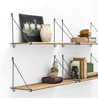 We Do Wood Loop Shelf - Bamboe plankensysteem - Brass