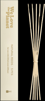 We Love the Planet Geur diffuser - Natural Reeds voor de 100 ml - 5 stuks