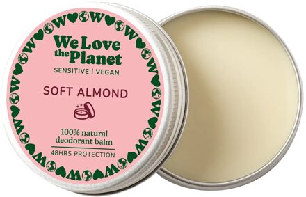 We Love the Planet Natuurlijke deodorant balm - Soft Almond - 35 gram