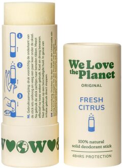 We Love the Planet Natuurlijke deodorant stick - Fresh Citrus - 40 gram