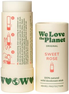 We Love the Planet Natuurlijke deodorant stick - Sweet Rose - 40 gram